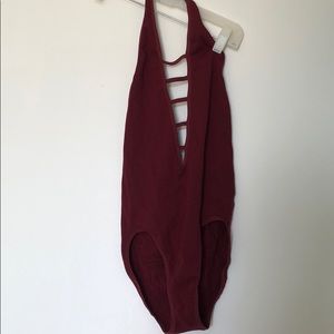 BRAND NEW urban outfitter maroon bodysuit